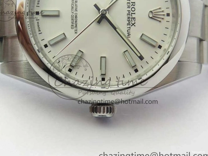 Best 39mm 114300 on A2824 UBF Bracelet Perpetual Edition SS Oyster White Dial 0204
